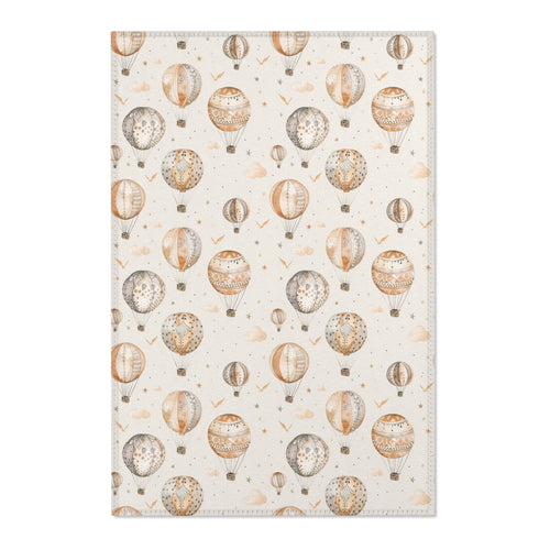 Wandering Balloons nursery area rug in a baby room