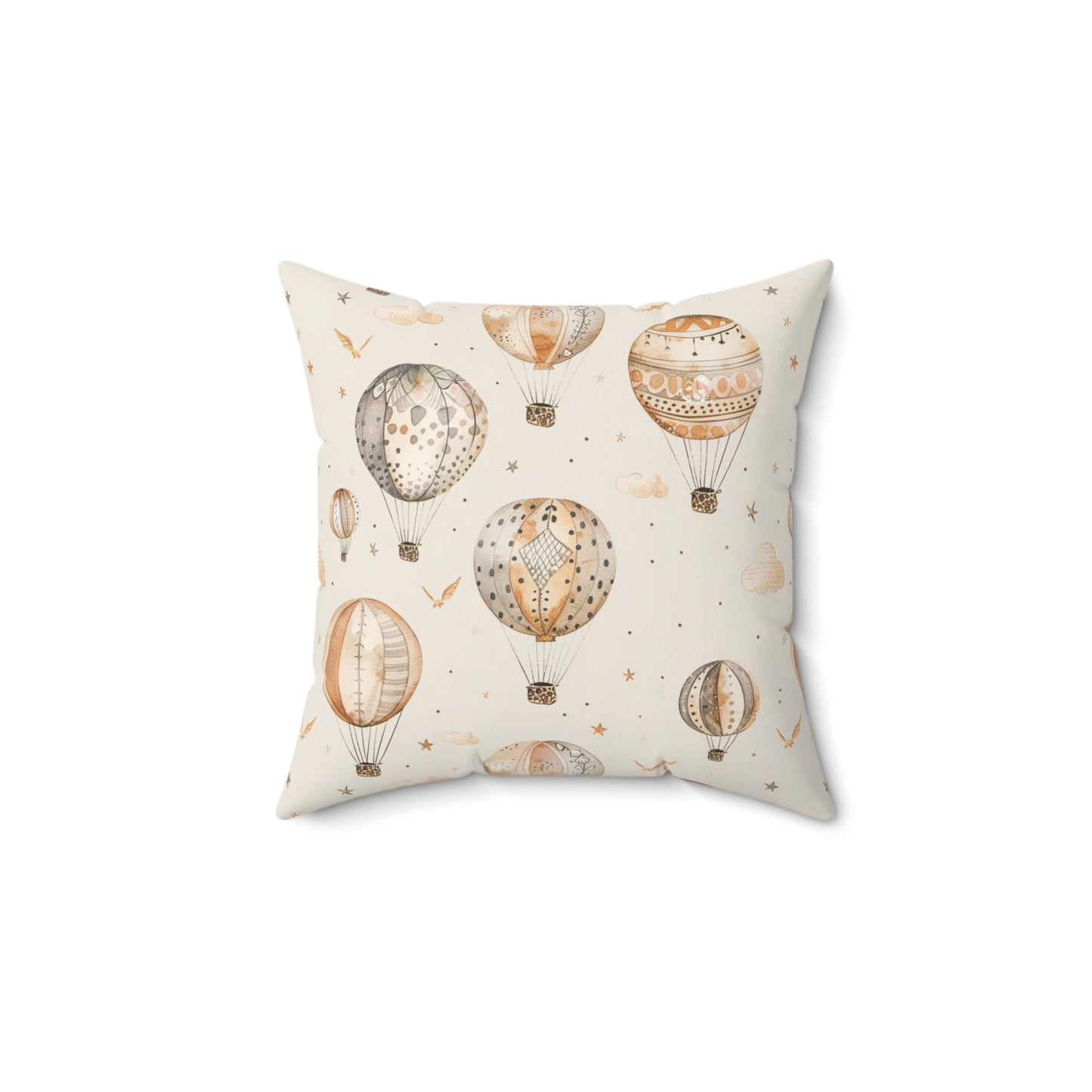 Wandering Balloons pillow in the 18 inch square size