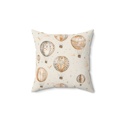 Wandering Balloons pillow in the 18 inch square size