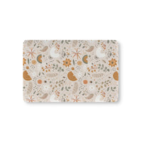 Wildflower Rainbow fitted crib sheet on a nursery crib mattress