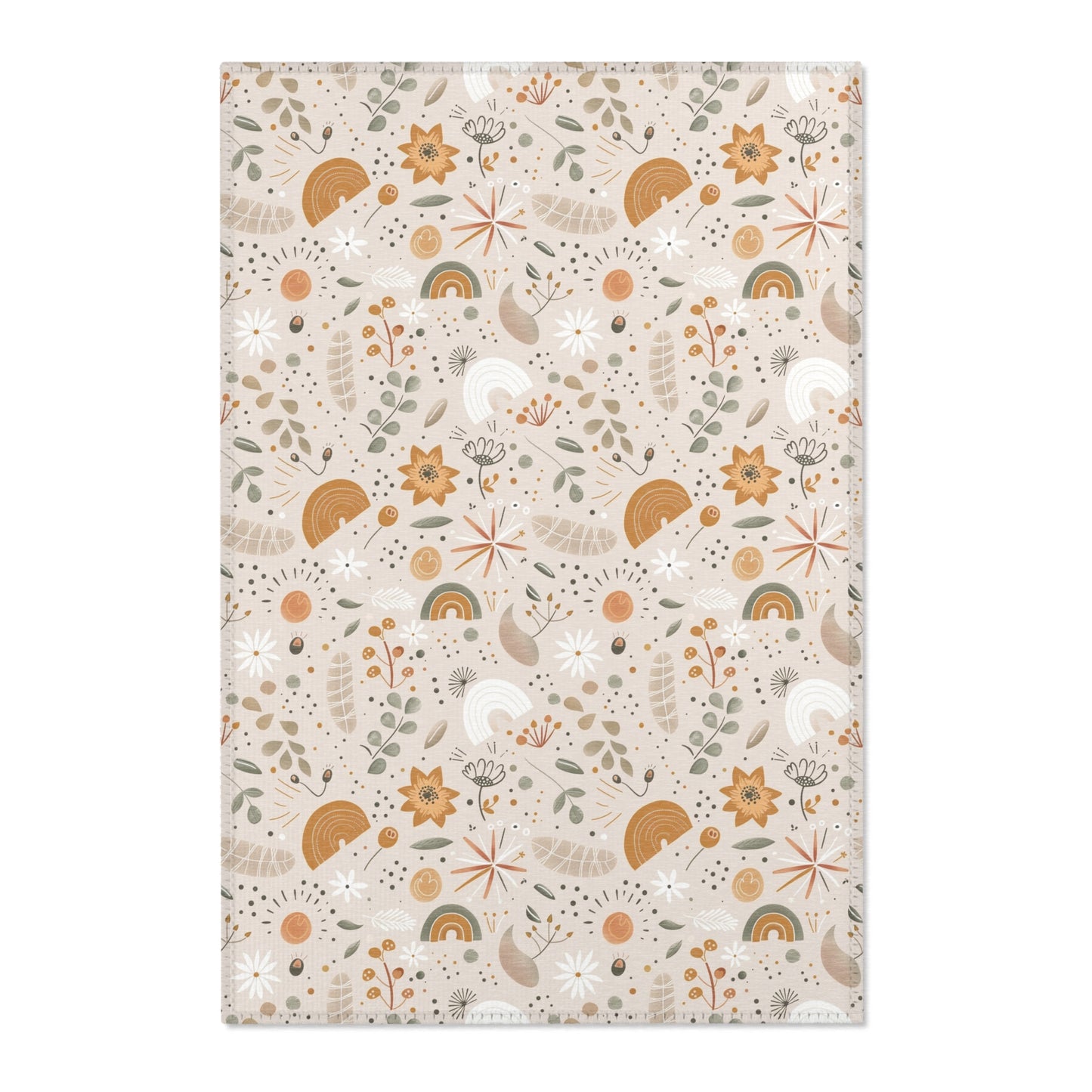 Wildflower Rainbow nursery area rug in a baby room