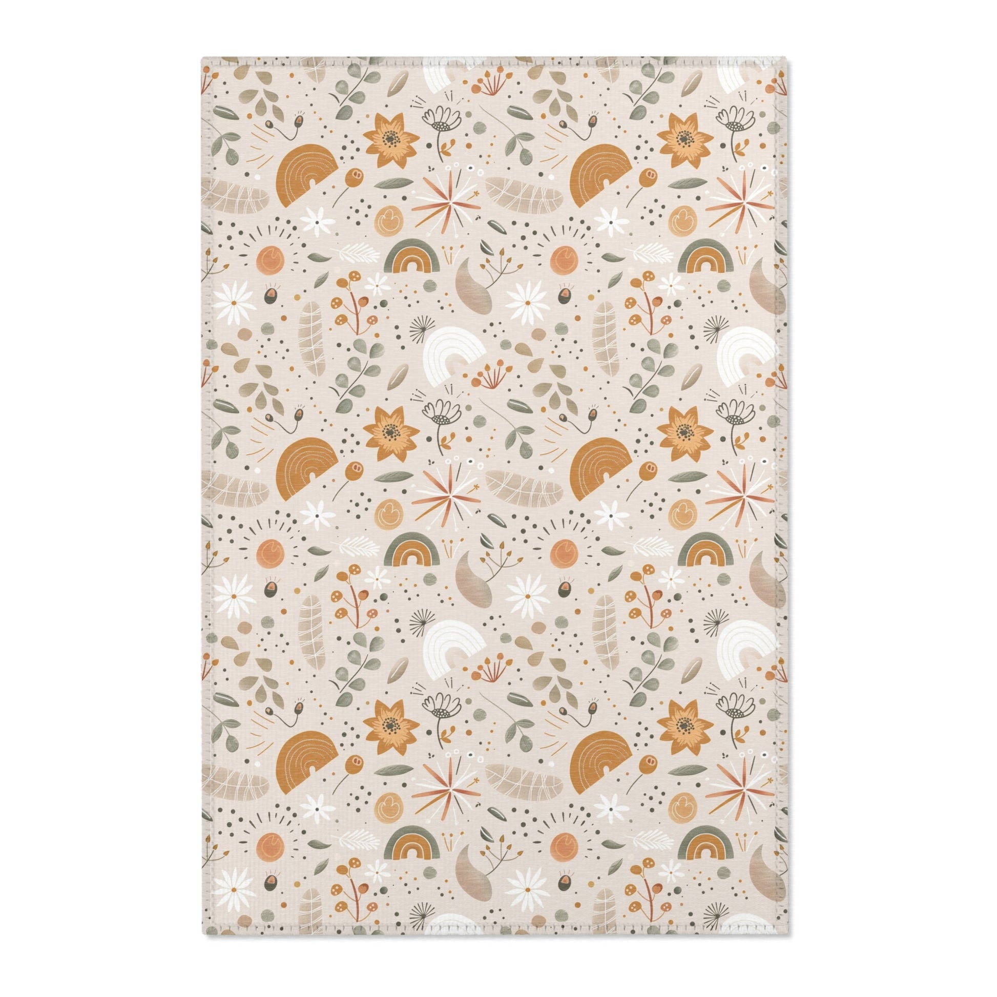 Wildflower Rainbow nursery area rug in a baby room