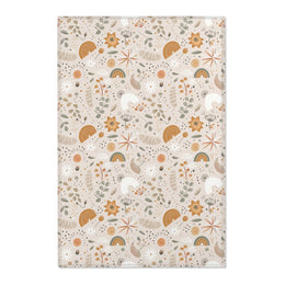 Wildflower Rainbow nursery area rug in a baby room
