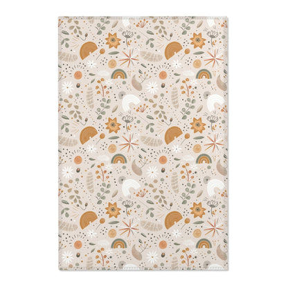 Wildflower Rainbow nursery area rug in a baby room