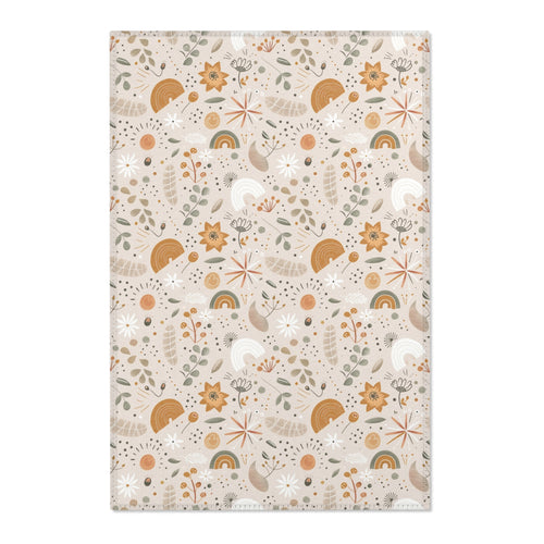 Wildflower Rainbow nursery area rug in a baby room