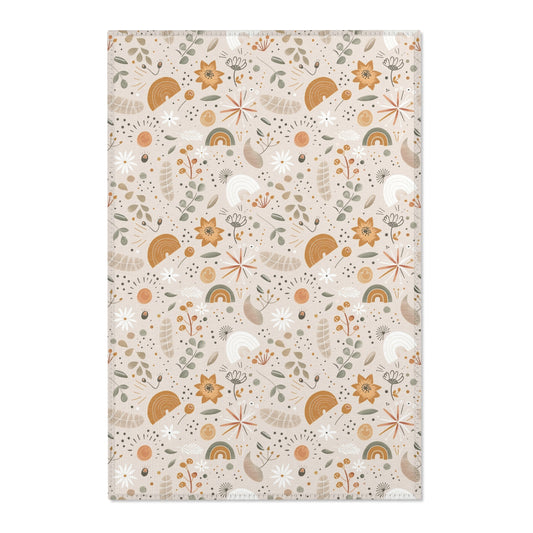Wildflower Rainbow nursery area rug in a baby room