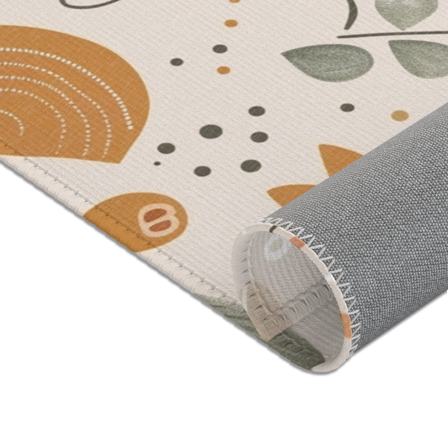 Wildflower Rainbow nursery area rug for a baby room floor