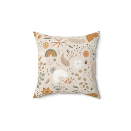 Wildflower Rainbow decorative nursery pillow on a glider chair