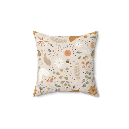 Wildflower Rainbow pillow in the 18 inch square size